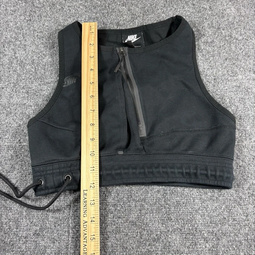 Nike Sportswear Tech Fleece Cropped Tank Top Black CD4201-010 Rare Size‎ S Gym